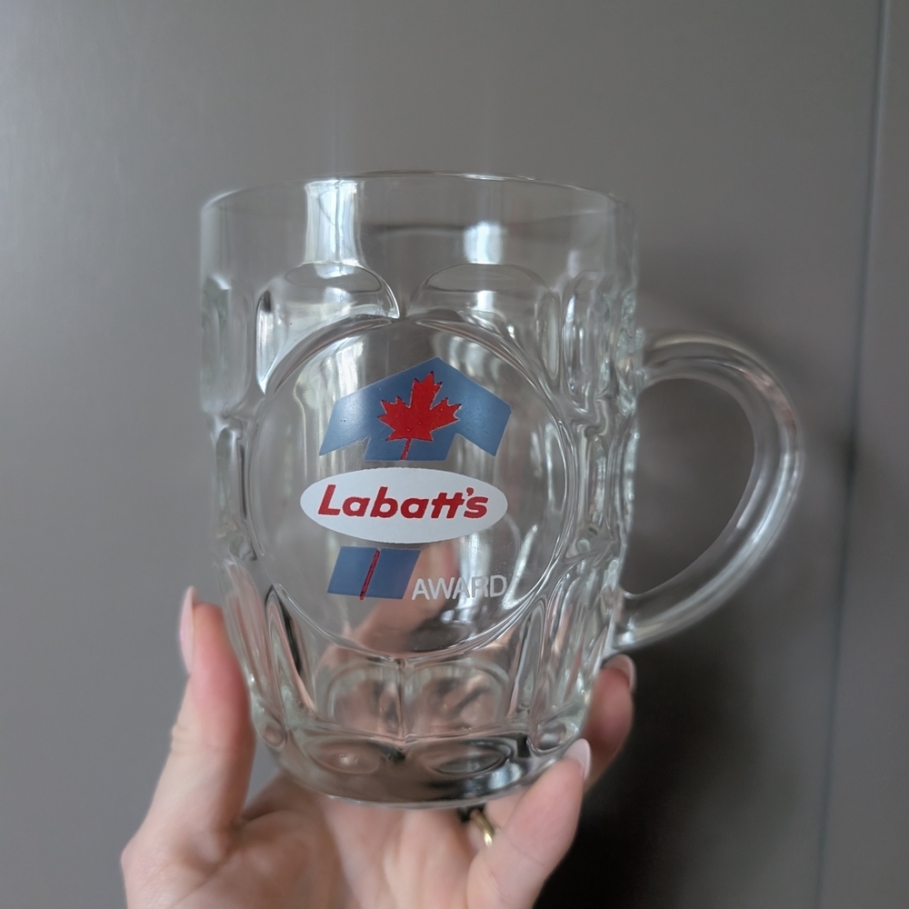 Labatts Clear Glass Beer Mug